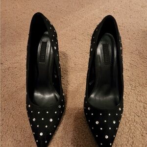 Forever 21 Black Studded Heels